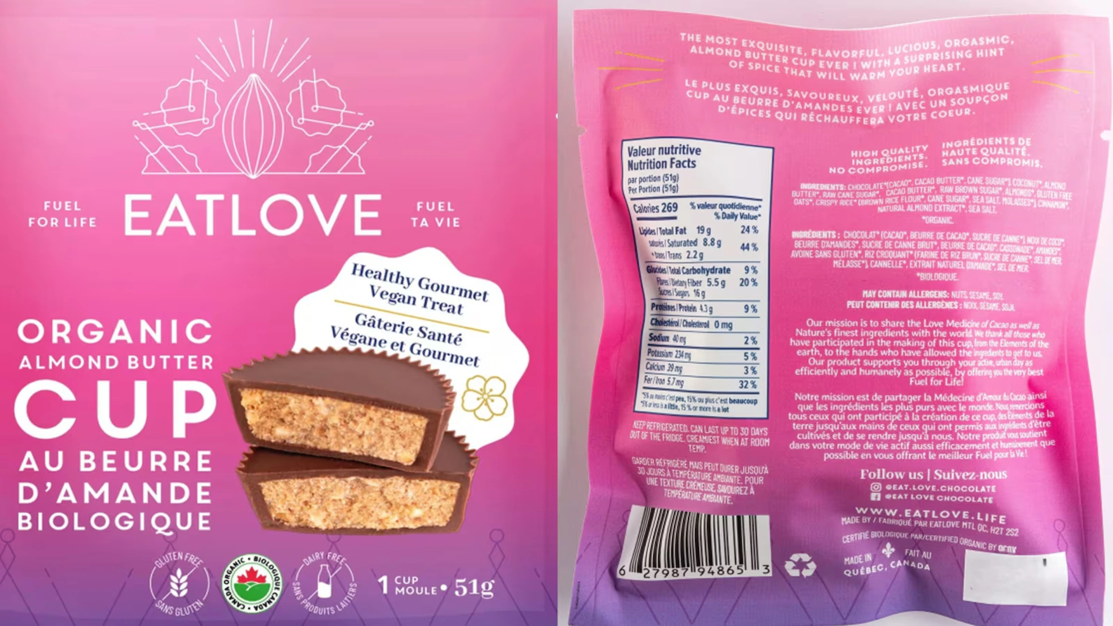 ഈറ്റ്‌ലവ് ഓർഗാനിക് ആൽമണ്ട് ബട്ടർ കാനഡയിൽ പിൻ‌വലിക്കുന്നു!