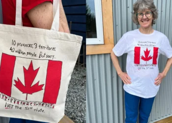 “നമ്മൾ 51-ാമത്തെ സ്റ്റേറ്റല്ല!” കലാകാരിയുടെ നർമ്മഭരിതമായ പ്രതിഷേധം ലോകശ്രദ്ധ നേടുന്നു