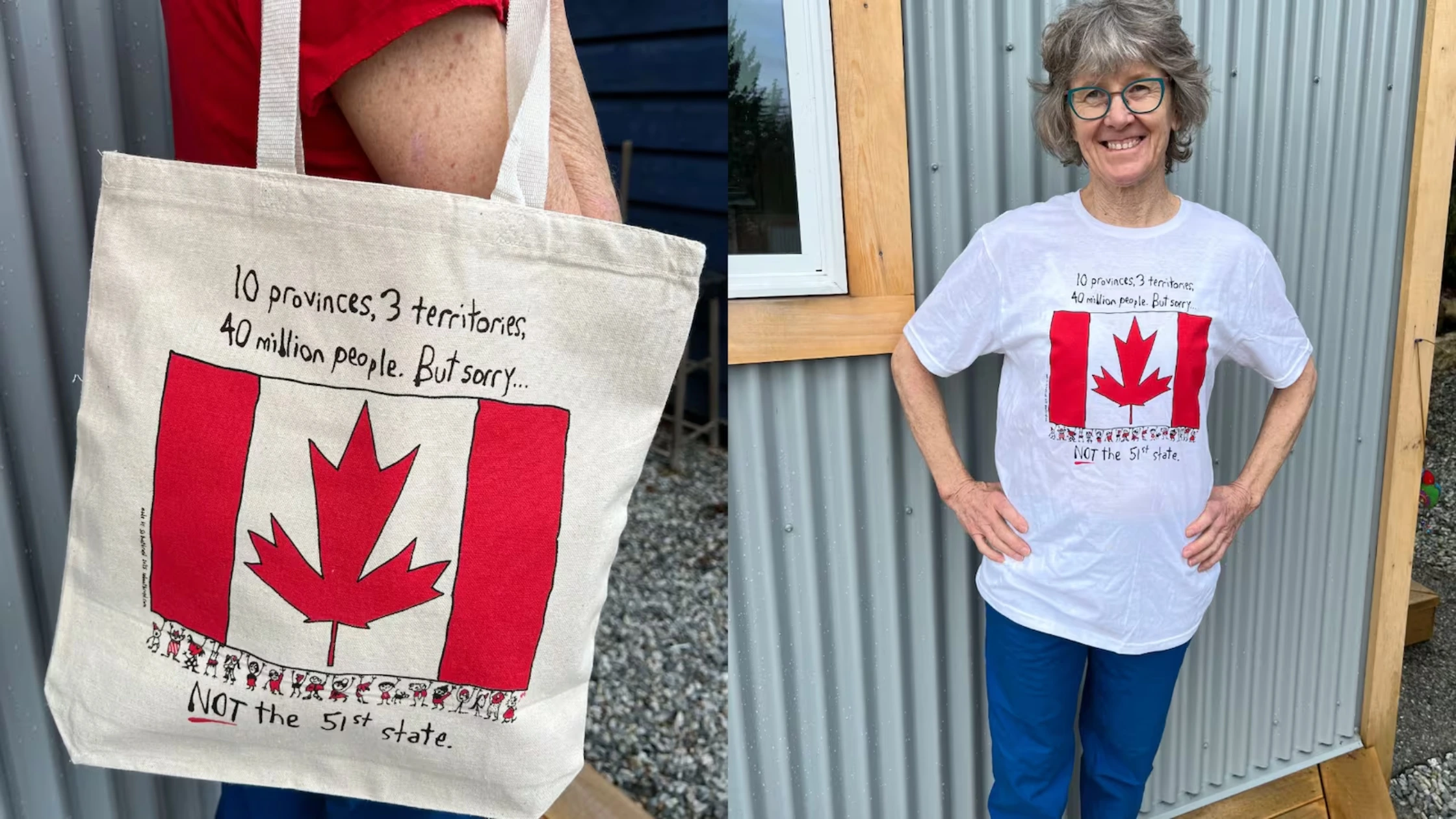 “നമ്മൾ 51-ാമത്തെ സ്റ്റേറ്റല്ല!” കലാകാരിയുടെ നർമ്മഭരിതമായ പ്രതിഷേധം ലോകശ്രദ്ധ നേടുന്നു