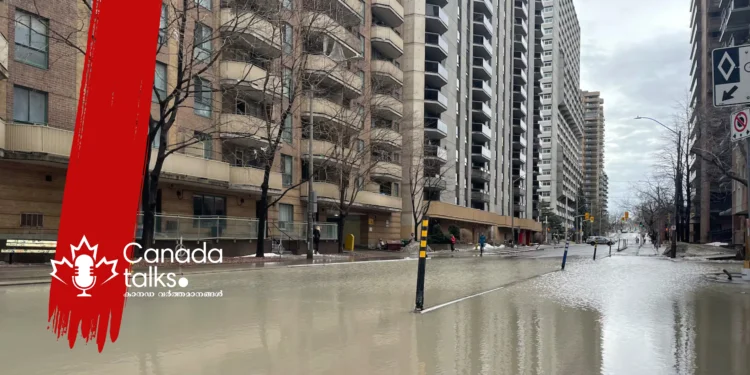 ഒട്ടാവയിൽ അപ്രതീക്ഷിത പ്രളയം; നഗരമധ്യം സ്തംഭിച്ചു!
