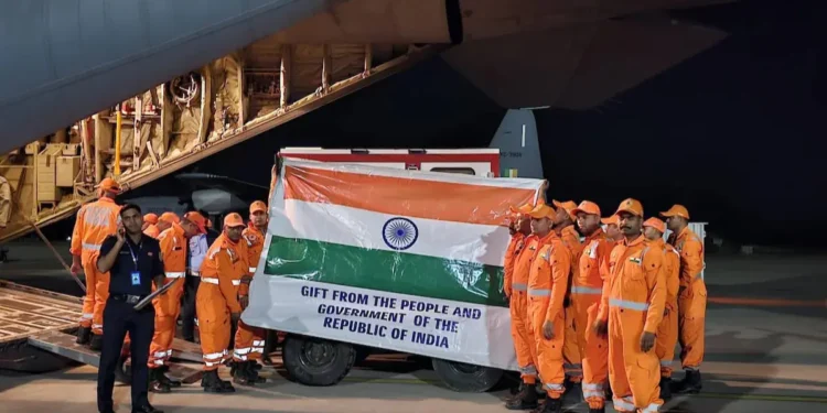 മ്യാന്മാർ ഭൂകമ്പത്തിന് ആദ്യ സഹായവുമായി ഇന്ത്യ