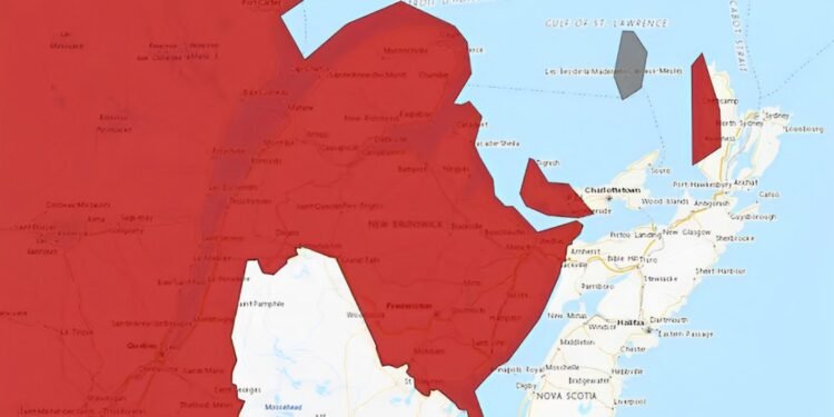 ന്യൂ ബ്രൺസ്‌വിക്കിൽ മഞ്ഞുമഴയ്ക്ക് സാധ്യത