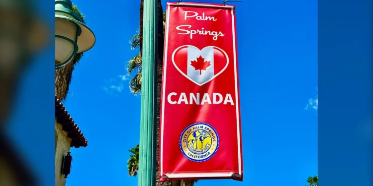 കാനഡയോട് ഐക്യദാർഢ്യം പ്രകടിപ്പിക്കുന്ന ‘പാം സ്പ്രിംഗ്സ്’ 1 കാനഡയോട് ഐക്യദാർഢ്യം പ്രകടിപ്പിക്കുന്ന ‘പാം സ്പ്രിംഗ്സ്’