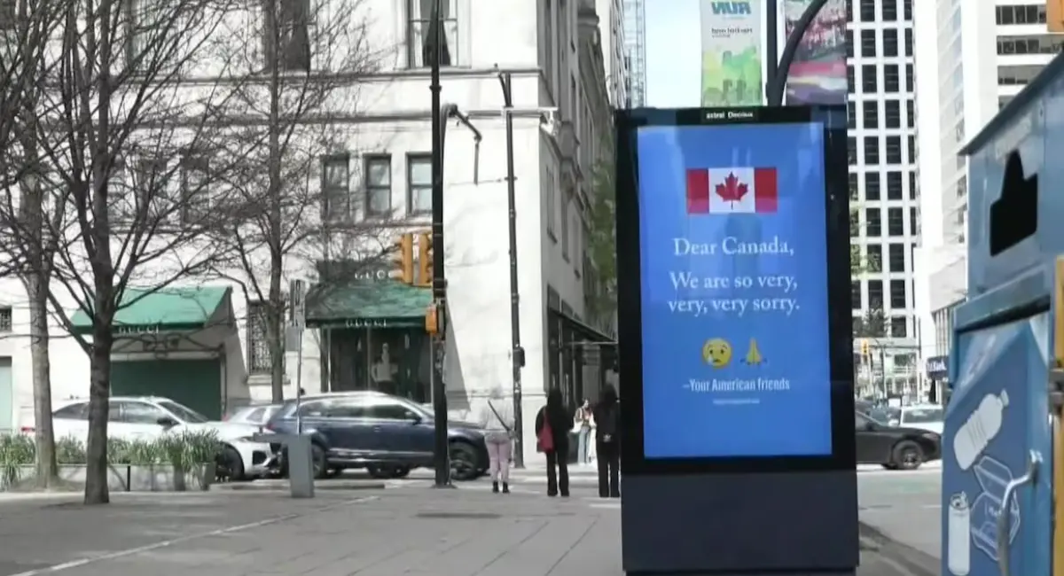 കാനഡയ്‌ക്ക് മാപ്പ് ആവശ്യപ്പെട്ട് അമേരിക്കക്കാരന്റെ പരസ്യം