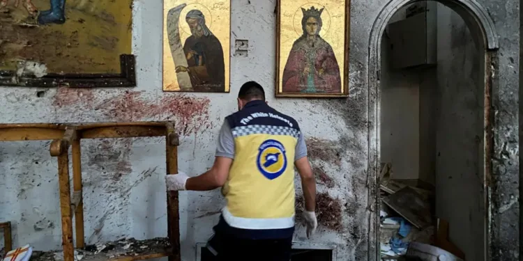 സിറിയയിലെ ദേവാലയത്തിൽ ചാവേർ ആക്രമണം; 22 പേർ കൊല്ലപ്പെട്ടു, 63 പേർക്ക് പരിക്ക്