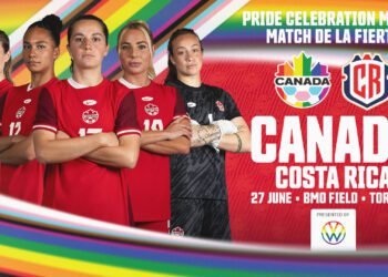 കോസ്റ്റാറിക്കയെ നേരിടാനൊരുങ്ങി കാനഡ വനിതാ ഫുട്ബോൾ ടീം; ടൊറണ്ടോയിൽ ജൂൺ 27ന് പ്രൈഡ് ആഘോഷ സൗഹൃദ മത്സരം