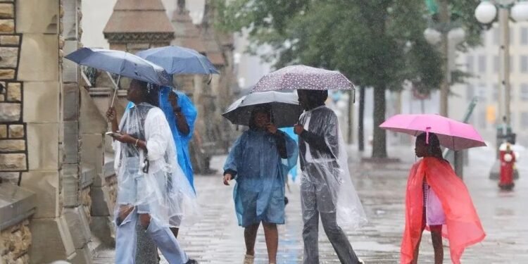 ഒട്ടാവയിൽ മഴ മുന്നറിയിപ്പ്; ജനങ്ങൾക്ക് ജാഗ്രത നിർദേശം