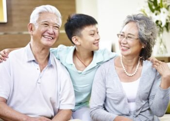 SON WITH PARENTS