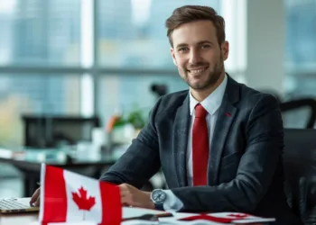 youth with canada flag