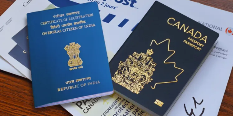 OCI CARD AND CANADA PASSPORT