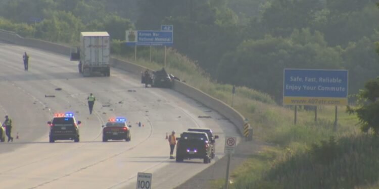 ബ്രാംപ്ടണിൽ ട്രാക്ടർ ട്രെയിലറിന് പിന്നിൽ കാർ ഇടിച്ചുകയറി ഒരു മരണം