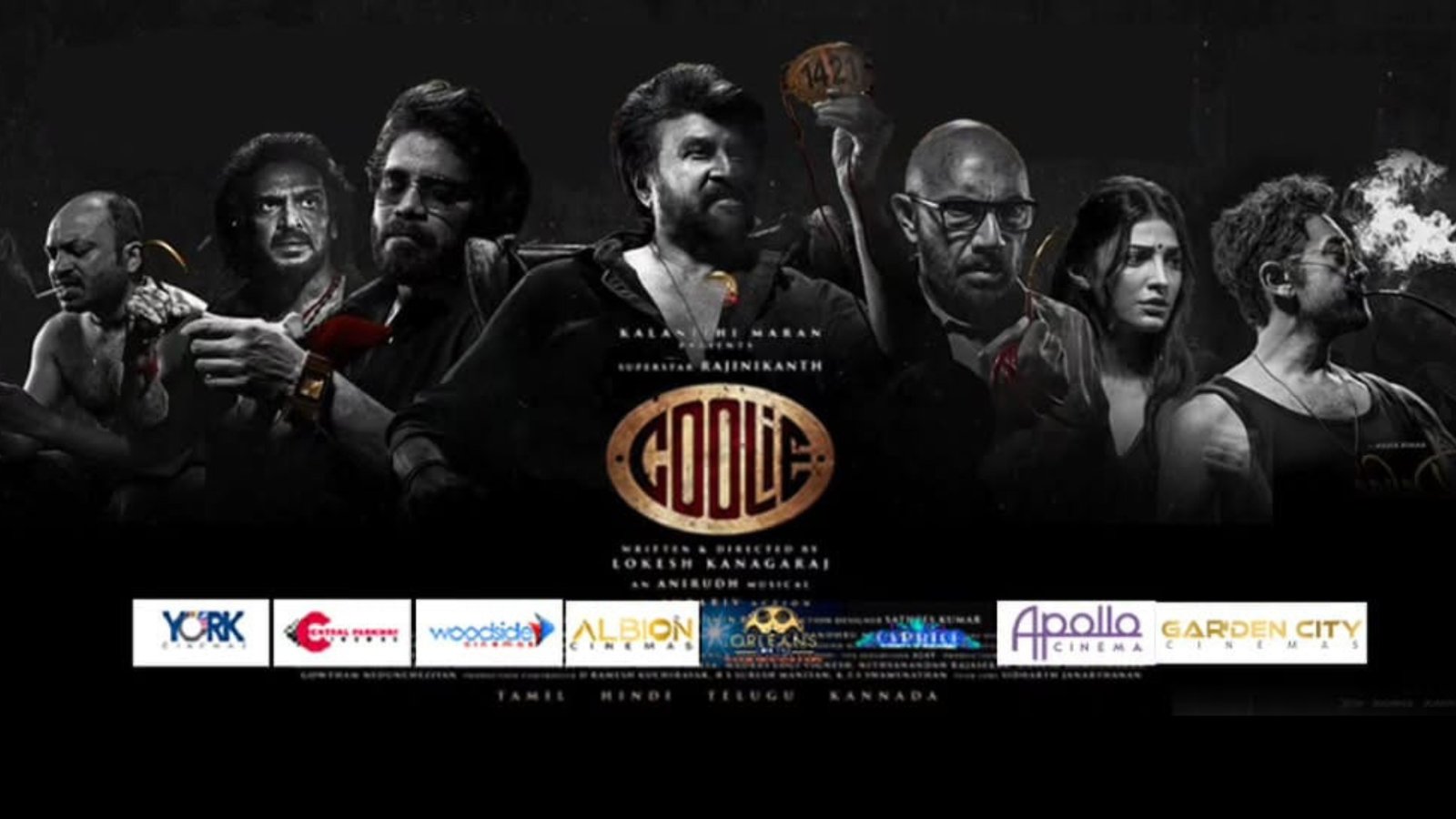 തലൈവർ തരംഗം കാനഡയിൽ: രജനികാന്തിന്റെ ‘കൂലി’ റിലീസ് തിയതിയും തിയേറ്റർ ലിസ്റ്റും പുറത്ത്