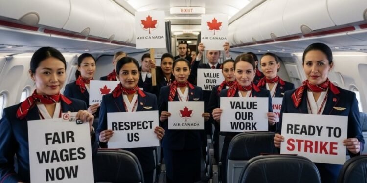 എയർ കാനഡ ഫ്ലൈറ്റ് അറ്റൻഡന്റുമാർ സമരത്തിലേക്ക്; വിമാന സർവീസുകൾ മുടങ്ങുമോ എന്നതിൽ ആശങ്ക