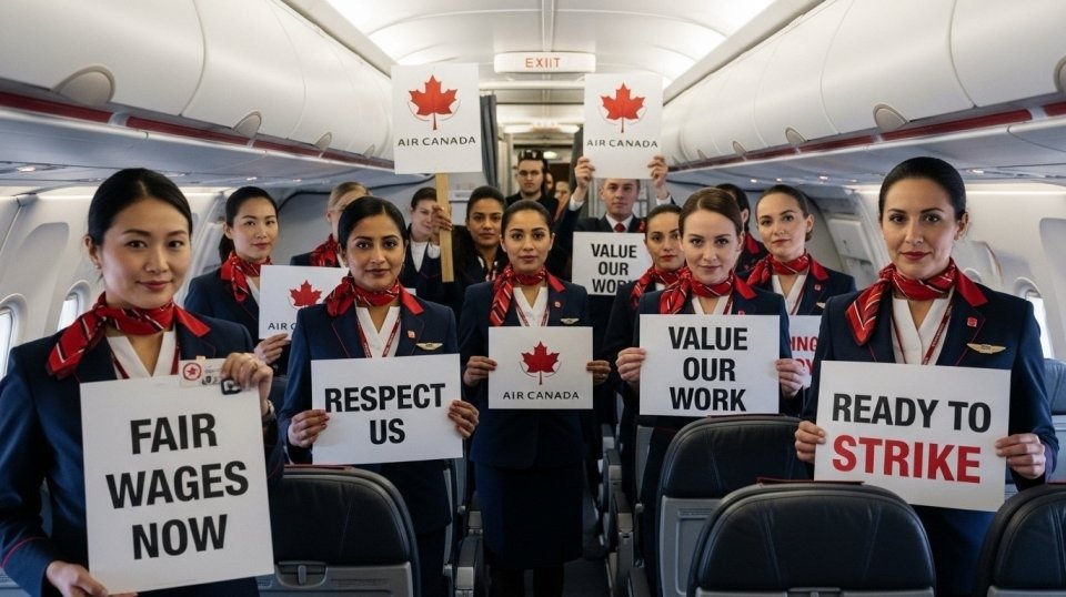 എയർ കാനഡ ഫ്ലൈറ്റ് അറ്റൻഡന്റുമാർ സമരത്തിലേക്ക്; വിമാന സർവീസുകൾ മുടങ്ങുമോ എന്നതിൽ ആശങ്ക