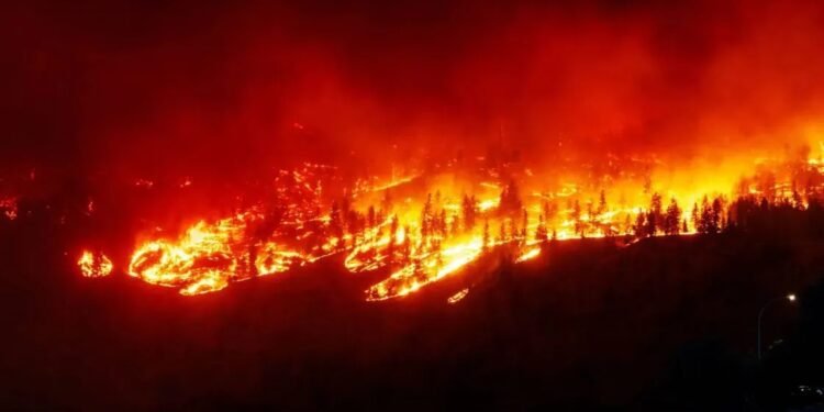 കാട്ടുതീയിൽ വെന്തുരുകി ബാമ്ഫീൽഡ്; ടൂറിസം സീസണിൽ വൈദ്യുതി മുടങ്ങി, പട്ടണം ഇരുട്ടിൽ