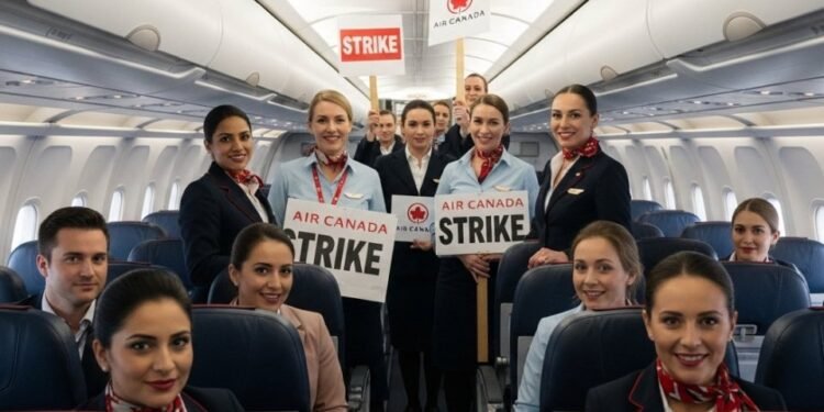 എയർ കാനഡ ഫ്ലൈറ്റ് അറ്റൻഡൻ്റ്സ് പ്രതിഷേധം ശക്തമാകുന്നു; പ്രധാന വിമാനത്താവളങ്ങളിൽ പ്രക്ഷോഭം തുടങ്ങി