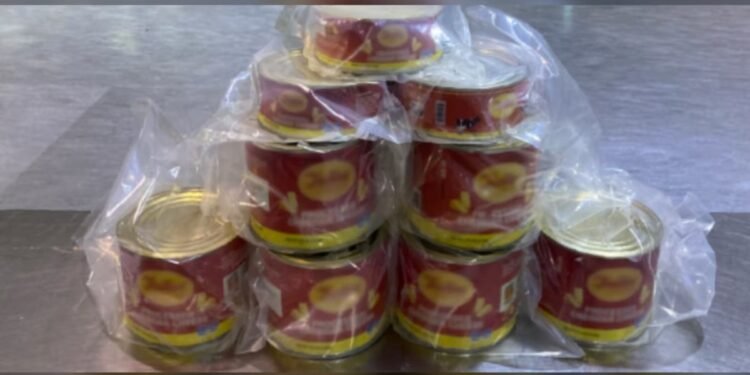 ചീസിൽ ഒളിപ്പിച്ച് കൊക്കയ്ൻ കടത്ത്; പിയേഴ്സൺ വിമാനത്താവളത്തിൽ പിടിച്ചെടുത്തത് 2 മില്യൺ ഡോളറിൻ്റെ മയക്കുമരുന്ന് 1 cans