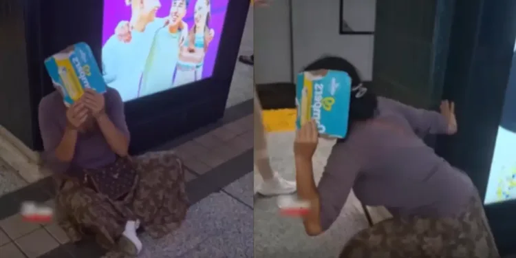 Student Begging At A Platform In Canada