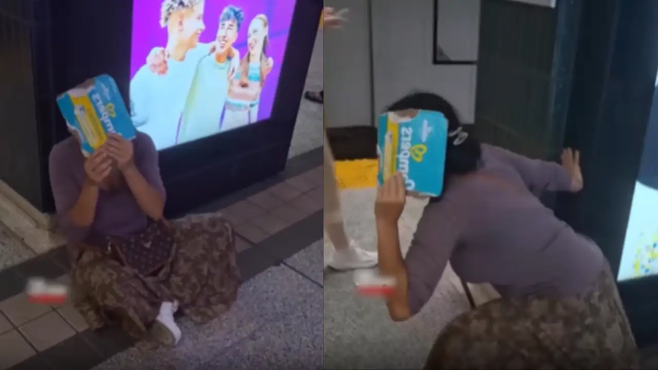 Student Begging At A Platform In Canada