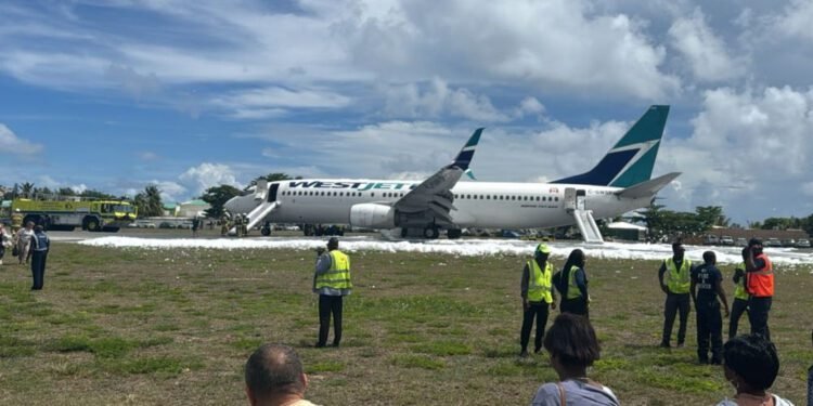 യാത്രക്കാരെ മുൾമുനയിൽ നിർത്തി വെസ്റ്റ്ജെറ്റ് വിമാനത്തിന്റെ അപകടകരമായ ലാൻഡിങ്; പരിക്കില്ലാതെ രക്ഷപ്പെട്ട് യാത്രക്കാർ