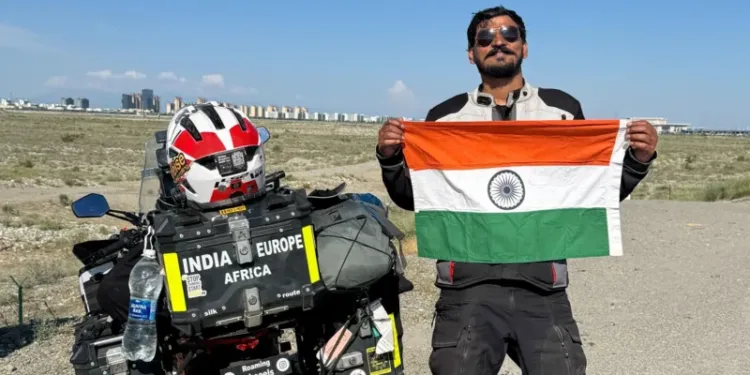 Yogesh Alekari was 15,000 miles into his round-the-world motorbike challenge when the vehicle was stolen