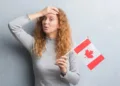 girl with canada flag