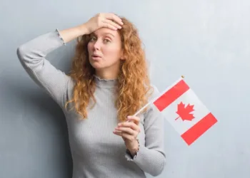 girl with canada flag