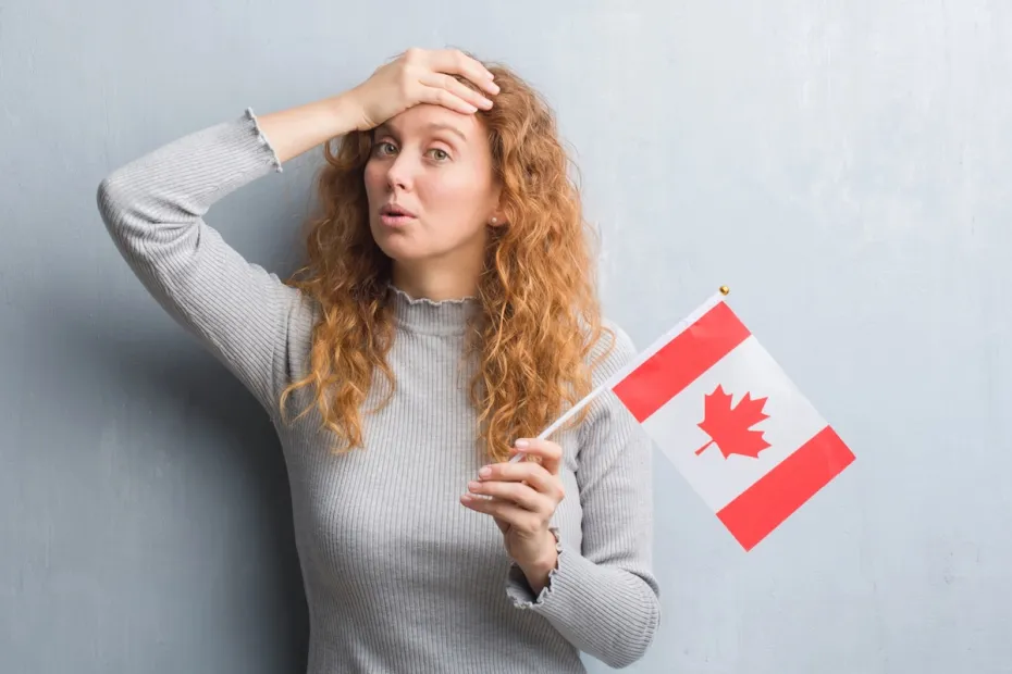 girl with canada flag