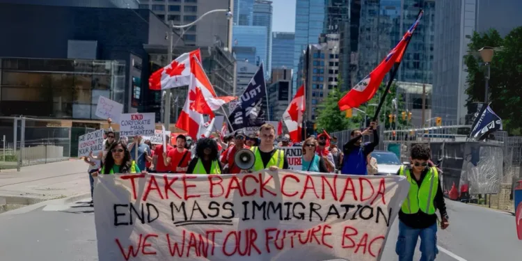 anti-immigrant rally