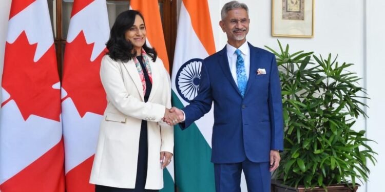 External Affairs Minister Jaishankar with Canadian Foreign Minister Anita Anand