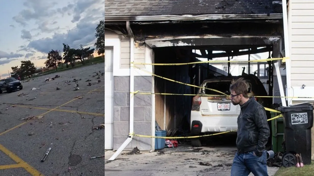 The house that caught fire in Edmonton