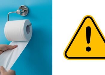 warning that toilet paper