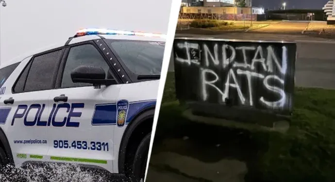 Indian rats: Hate graffiti in Canada