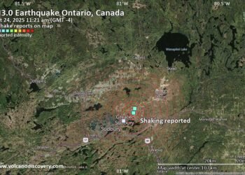 Volcano Discovery reported an earthquake-like event near Greater Sudbury.