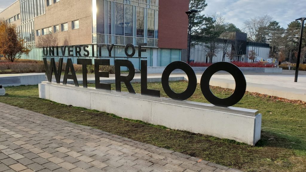 A university of Waterloo sign