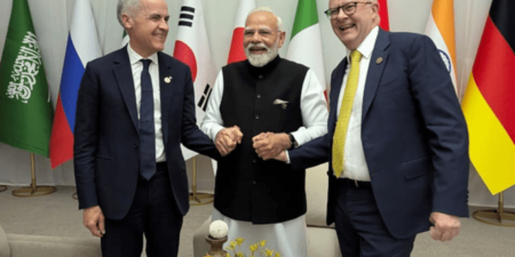 world's leading democracies - India, Australia, and Canada