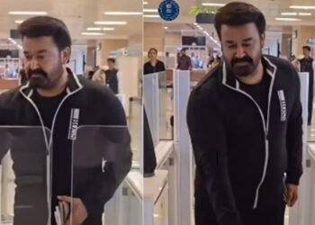mohanlal at kochi airport