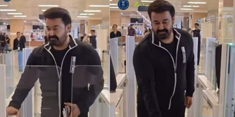മോഹൻലാൽ വിമാനത്താവളത്തിലെ ഇമിഗ്രേഷൻ പൂർത്തിയാക്കിയത് 20 സെക്കൻഡിൽ, ഇത് നിങ്ങൾക്കും പറ്റും,എങ്ങനെ? 1 mohanlal at kochi airport