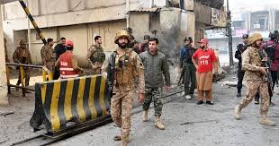 The Pakistani army killed two suicide bombers who carried out the attack.