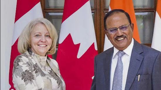 Indian NSA Ajit Doval meets his Canadian counterpart Nathalie G Drouin