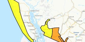 അറ്റ്‌മോസ്ഫെറിക് റിവർ: ബ്രിട്ടീഷ് കൊളംബിയയുടെ തെക്കൻ തീരത്ത് അതിശക്തമായ മഴ; ഫ്രേസർ താഴ്‌വരയിൽ ഓറഞ്ച് അലേർട്ട്