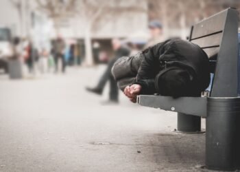 man laying