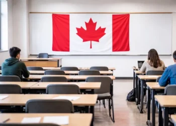 canada flag and posters