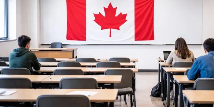 കാനഡയിൽ വിദേശ വിദ്യാർത്ഥികളുടെ വരവിൽ റെക്കോർഡ് ഇടിവ്: വിസ അനുവദിക്കുന്നത് 97 ശതമാനം കുറഞ്ഞു 1 canada flag and posters