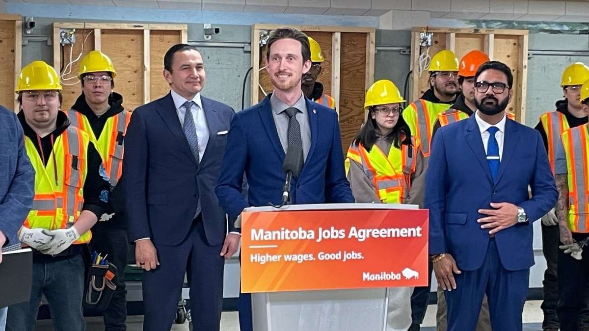 Premier Wab Kinew announced construction will begin soon on four new school