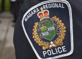 A Niagara Regional Police Service badge