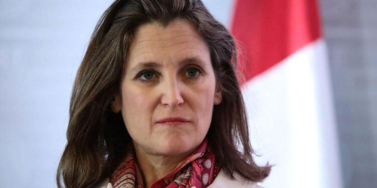 തിരഞ്ഞെടുപ്പ് ചട്ടലംഘനം: മുൻ എംപി ക്രിസ്റ്റ്യ ഫ്രീലാൻഡ് കുറ്റക്കാരിയെന്ന് ഇലക്ഷൻസ് കാനഡ