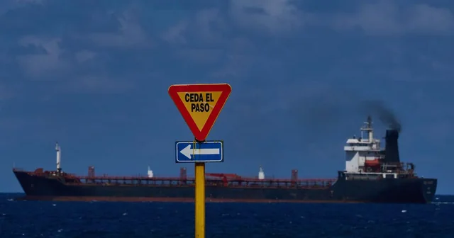 A tanker sails out of Havana