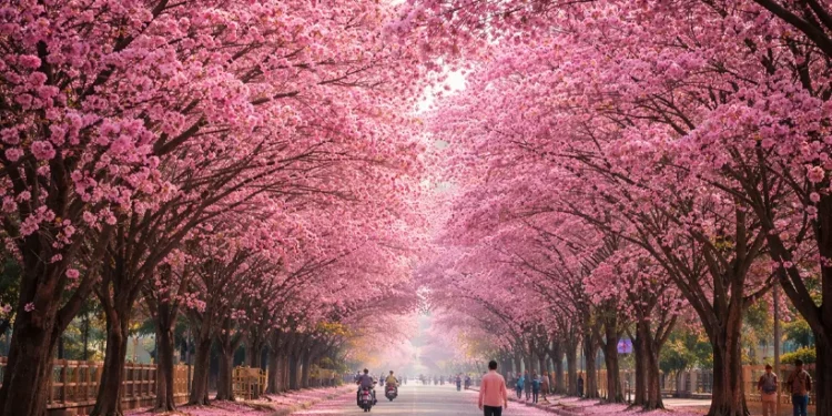 പുകമറയ്ക്കുള്ളിലെ പൂക്കാലം; മുംബൈയുടെ മണ്ണിൽ ജപ്പാൻ വിരുന്നെത്തിയോ? സോഷ്യൽ മീഡിയയിൽ വൈറലായി ഈ വസന്തക്കാഴ്ചകൾ 1 പുകമറയ്ക്കുള്ളിലെ പൂക്കാലം; മുംബൈയുടെ മണ്ണിൽ ജപ്പാൻ വിരുന്നെത്തിയോ? സോഷ്യൽ മീഡിയയിൽ വൈറലായി ഈ വസന്തക്കാഴ്ചകൾ