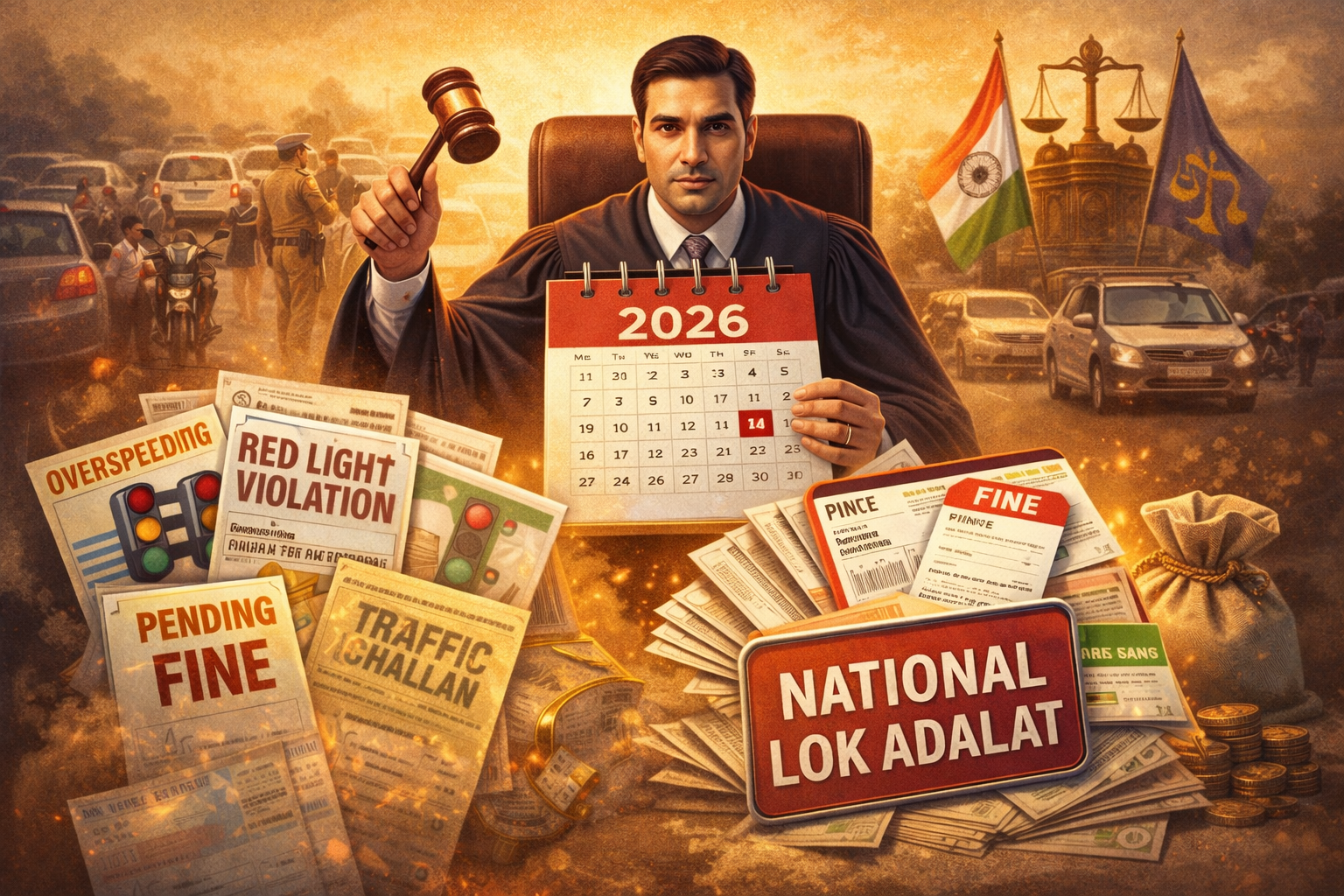 പെൻഡിങ് ട്രാഫിക് ചലാനുകൾ തീർപ്പാക്കാൻ സുവർണ്ണാവസരം; ദേശീയ ലോക് അദാലത്ത് 2026 തീയതികളും വിവരങ്ങളും